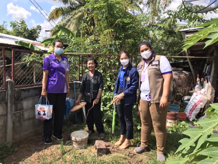 กองสาธารณสุขและสิ่งแวดล้อม เทศบาลตำบลนาวัง ร่วมดำเนินการทวนสอบโครงการถังขยะเปียกลดโลกร้อน